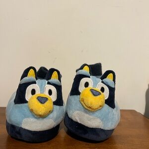 Kids Plush Cartoon Slippers - Blue and Yellow